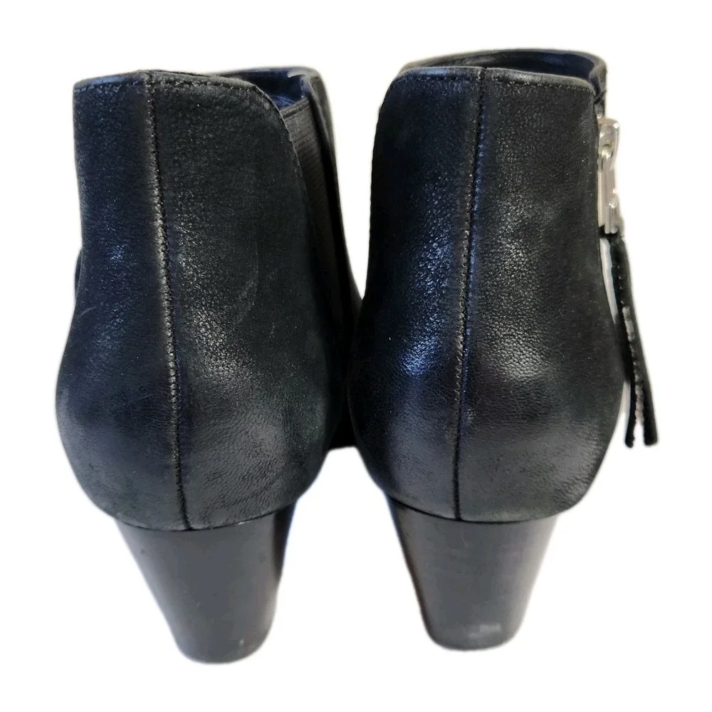 Vionic Womens Anne Ankle Boots Size 6 Wide Black‎ Suede Snake Print Bootie Shoes